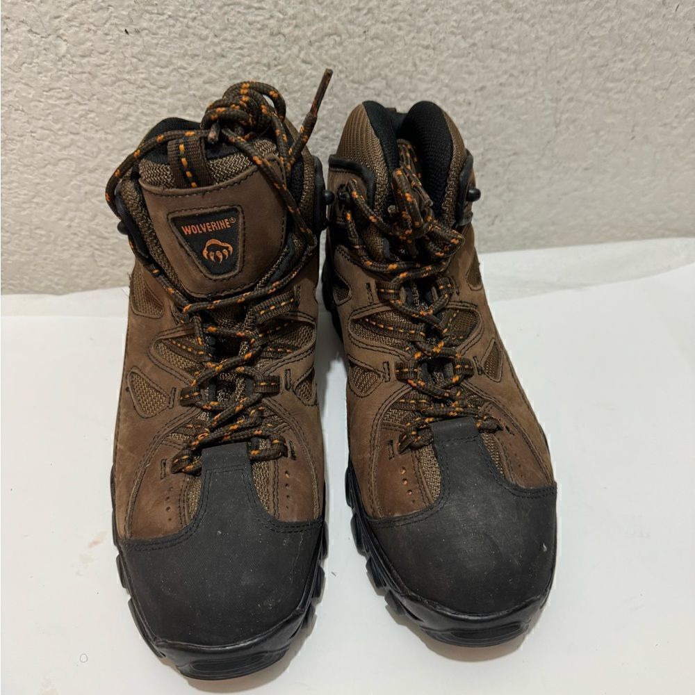 Wolverine Hudson  Steel Toe Work Boots Hiking Brown Mid Cut Size 9.5/42.5